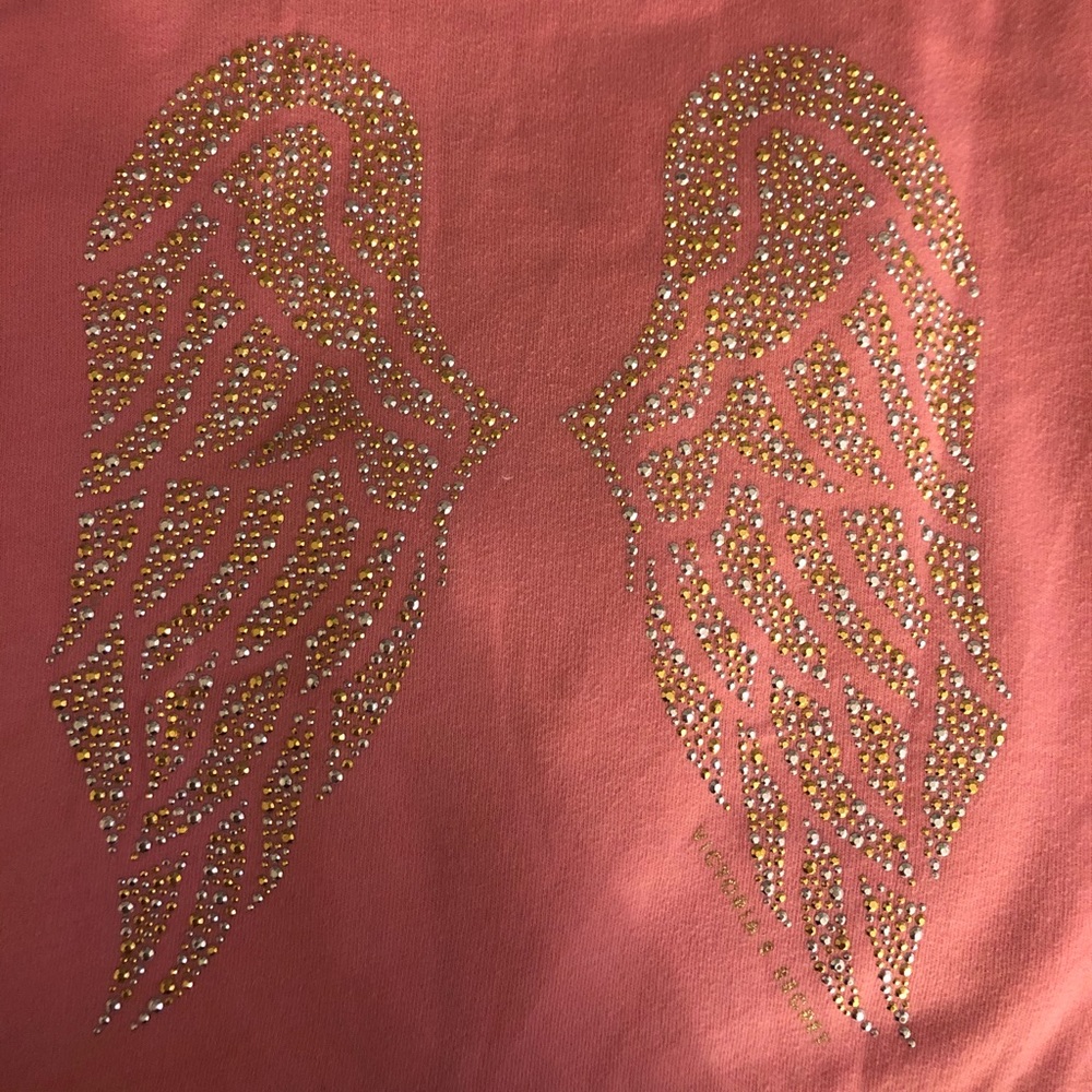 Pink VS zip up with Angel wings